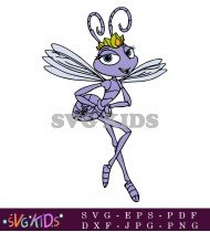 Atta Flies Beside A Flower Her Wings Gracefully Fluttering As She Enjoys The Serene Moment SVG