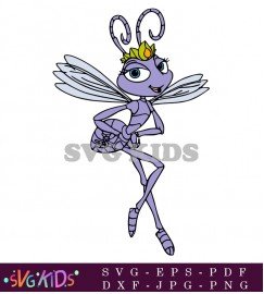 Atta Flies Beside A Flower Her Wings Gracefully Fluttering As She Enjoys The Serene Moment SVG