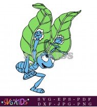 Flik Jumps Enthusiastically Over Leaves His Playful Nature And Agility Evident In His Movements SVG