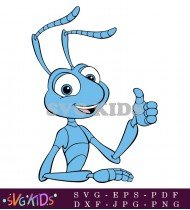 Flik Points With His Thumb And Smiles His Confident Gesture Showing His Readiness And Positivity SVG