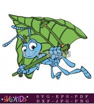 Flik Sits On Leaves Contemplating His Next Move His Focused Expression Reflecting His Strategic Planning SVG