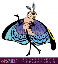 Gypsy The Butterfly Spreads Her Beautiful Wings Displaying The Intricate Patterns And Colors With Grace SVG