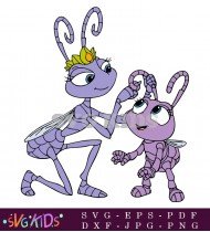 Dot And Flik Walk Side By Side Their Companionship And Shared Goals Evident In Their Harmonious Stride SVG