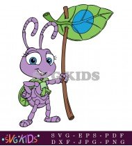 Dot And Flik Work Together To Carry A Leaf Their Teamwork Symbolizing The Unity Of Their Colony SVG