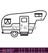 Classic  Travel  Camper  With  Modern  Style SVG