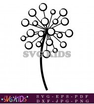 Dandelion Flower Vector Illustration Silhouette SVG