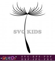 Flower Vector Silhouette Dandelion Botanical SVG