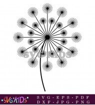 Dandelion Vector Art Botanical Floral Design SVG