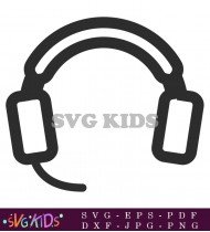 Basic Icon of Simple Headphones Clipart SVG