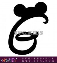 Elegant Letter 'f' With Mickey Mouse Ears Wonderful For Custom Projects SVG