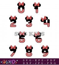 Patterned Design With Multiple Minnie Mouse Heads Vibrant And Fun SVG