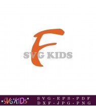 Artistic F An Orange Letter F With An Artistic Flair Embodying Creativity And Individuality SVG