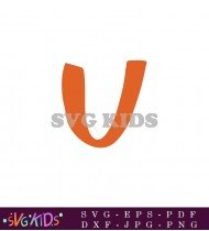 Energetic U A Bold Orange Letter U Representing Energy And Enthusiasm SVG