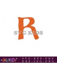 Bold R A Strong Orange Letter R Representing Energy And Determination SVG