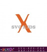 Bold X A Prominent Orange Letter X Embodying Strength And Determination SVG