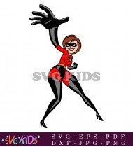 Elastigirl Sprinting Using Her Stretchy Powers SVG