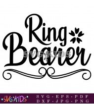 Ring Bearer Script Font Wedding Party Design SVG