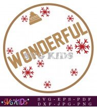 Wonderful Winter Design With Snowflakes SVG